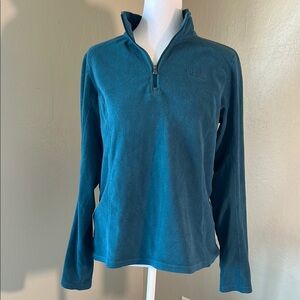 The North Face Women's Teal Quarter-Zip Fleece Top